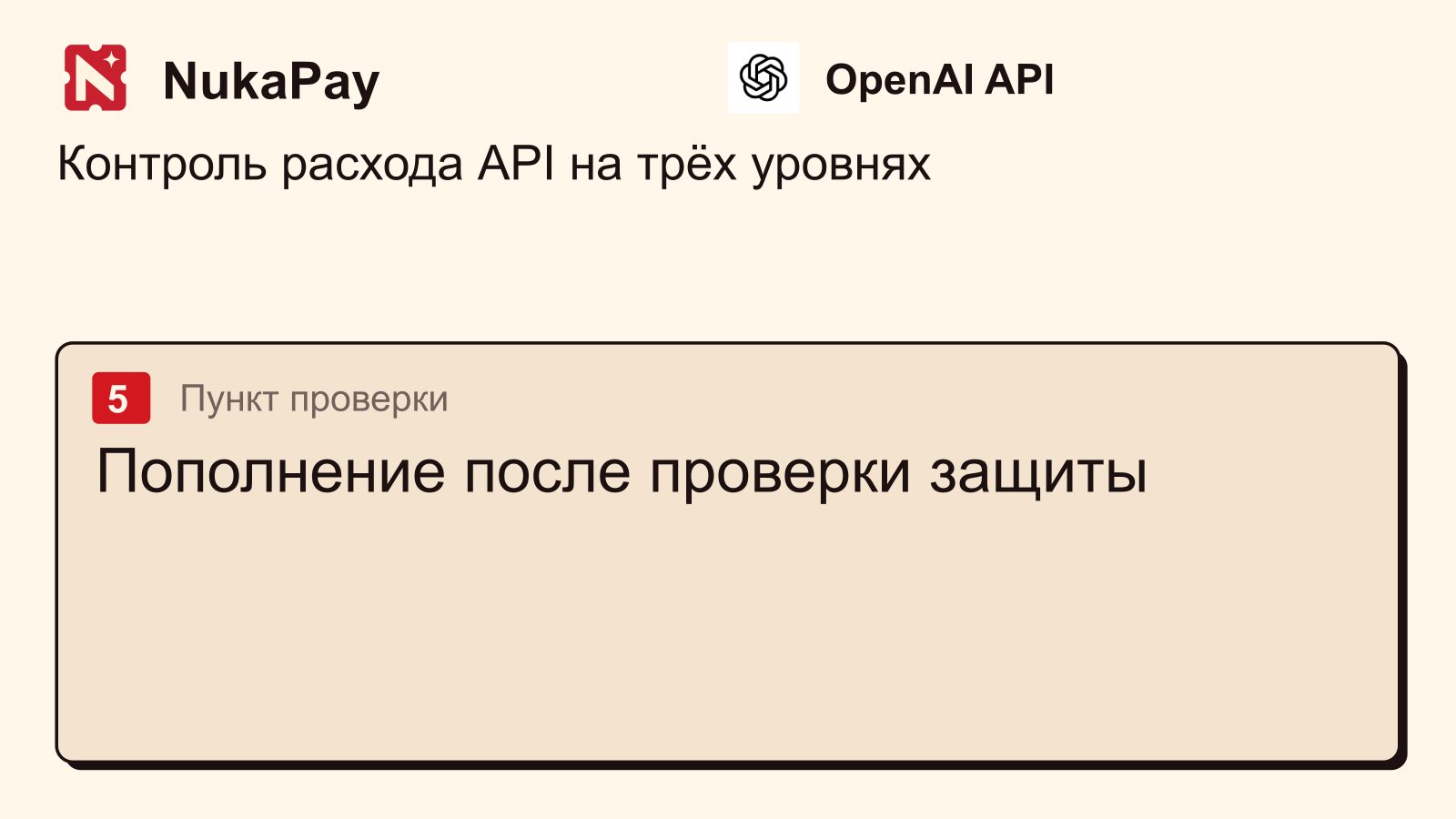 OpenAI API: Пополнение после проверки защиты