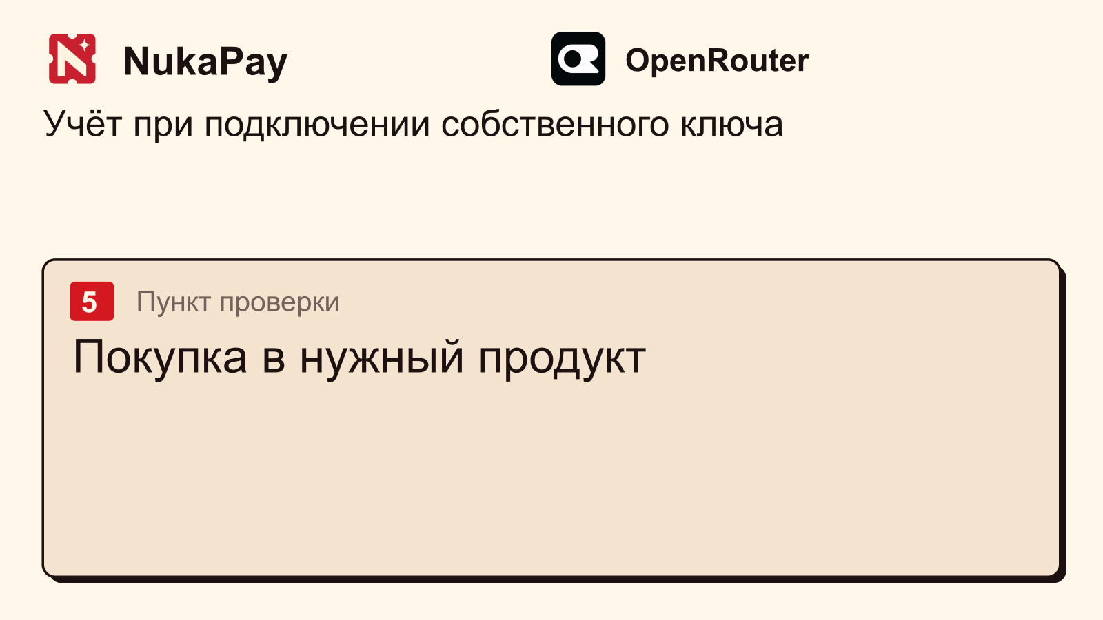 OpenRouter: Покупка в нужный продукт