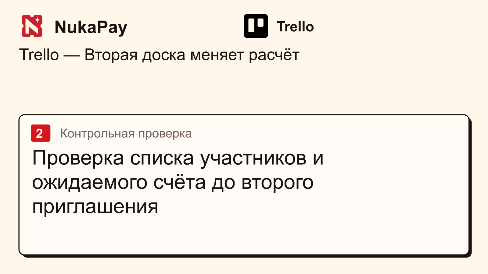 Trello: Проверка списка участников и ожидаемого счёта до второго приглашения