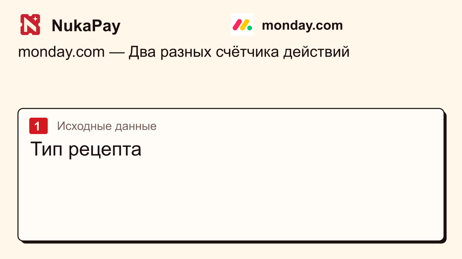 monday.com: Тип рецепта