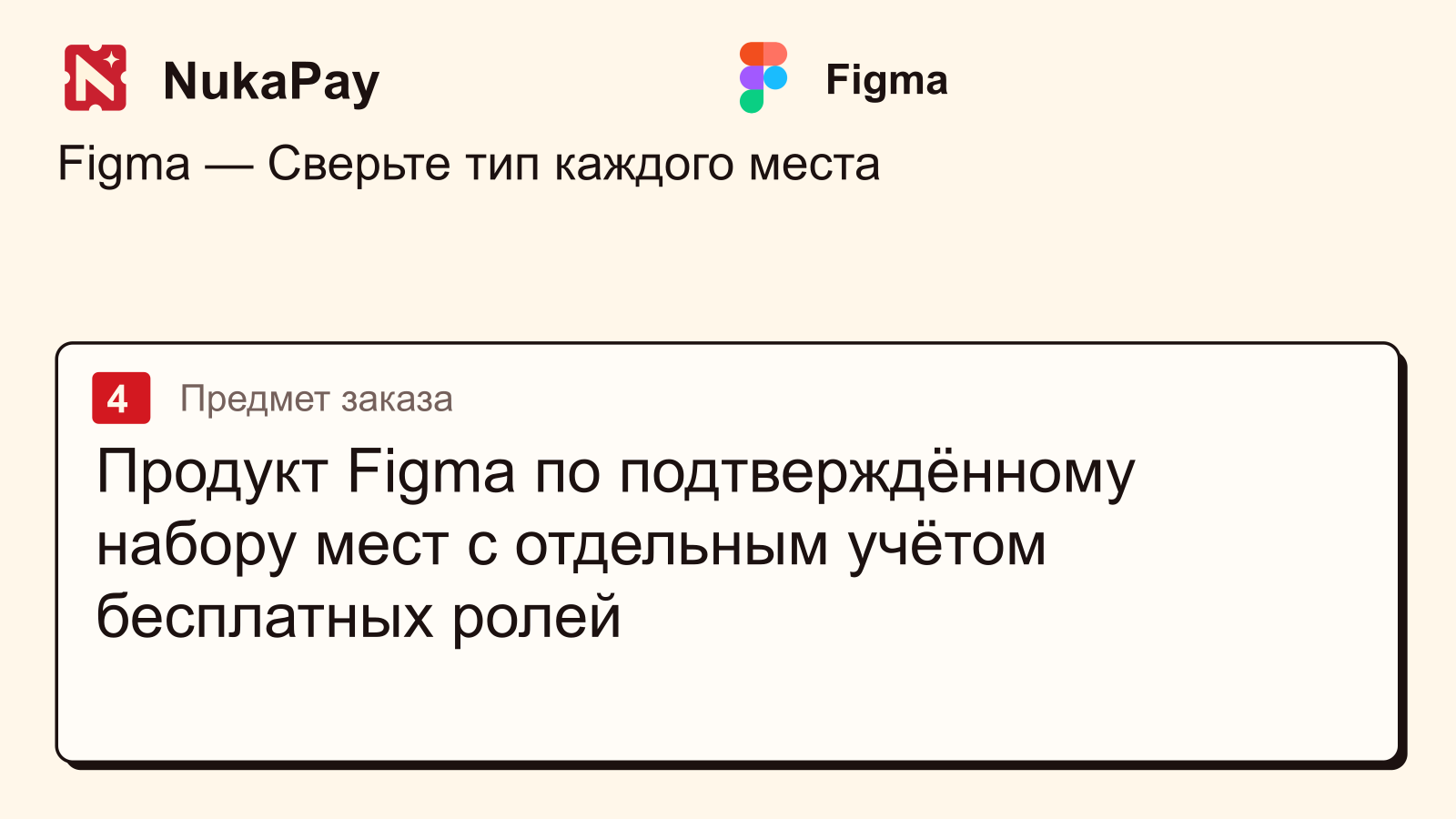 Figma: Продукт Figma по подтверждённому набору мест с отдельным учётом бесплатных ролей