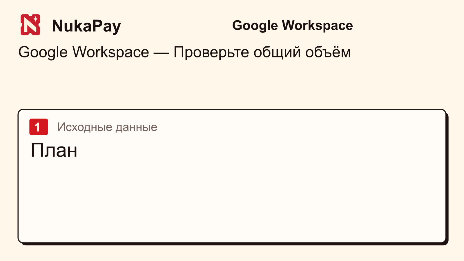 Google Workspace: План