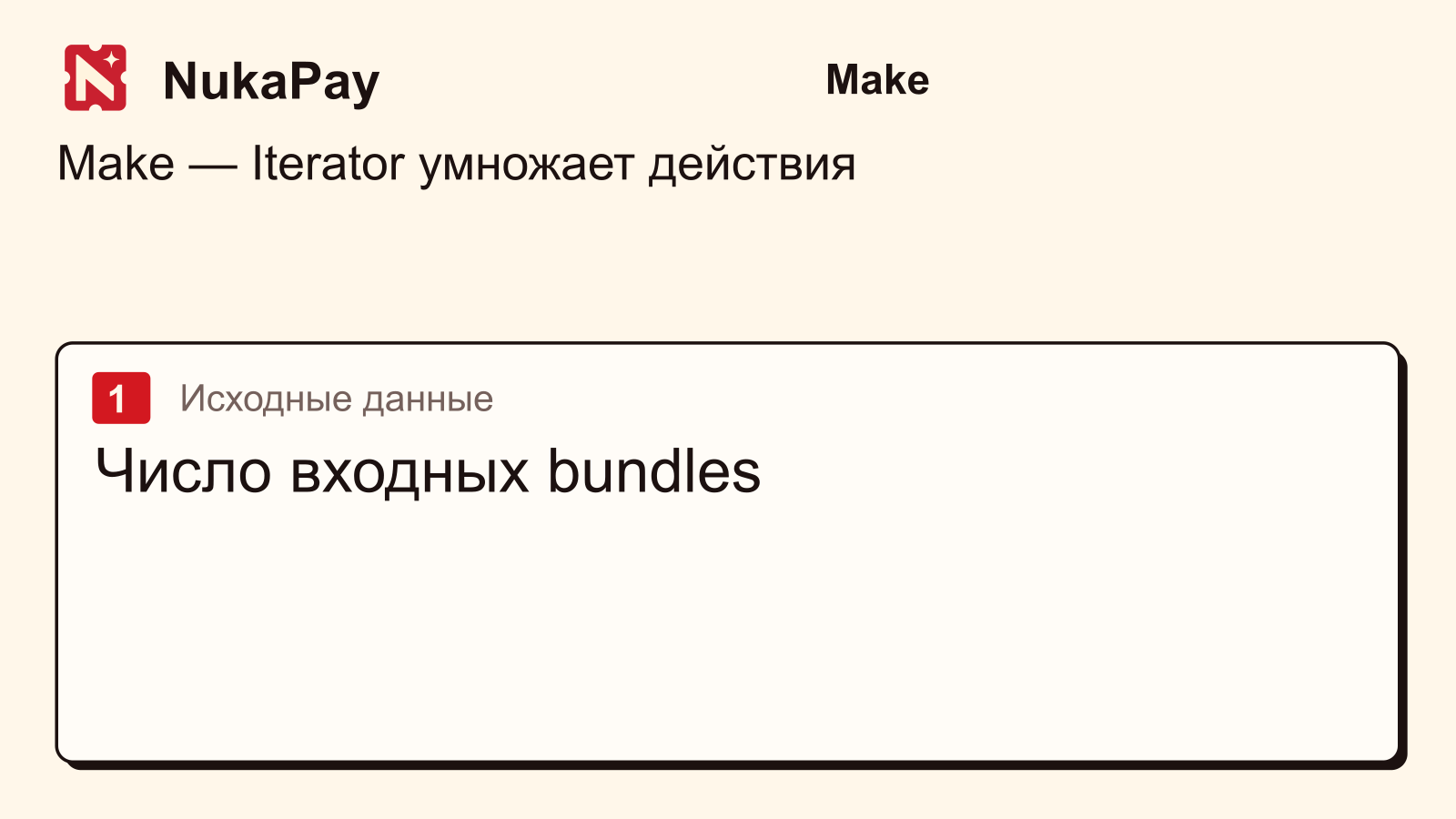 Make: Число входных bundles