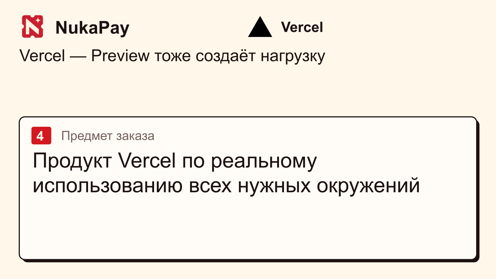 Vercel: Продукт Vercel по реальному использованию всех нужных окружений