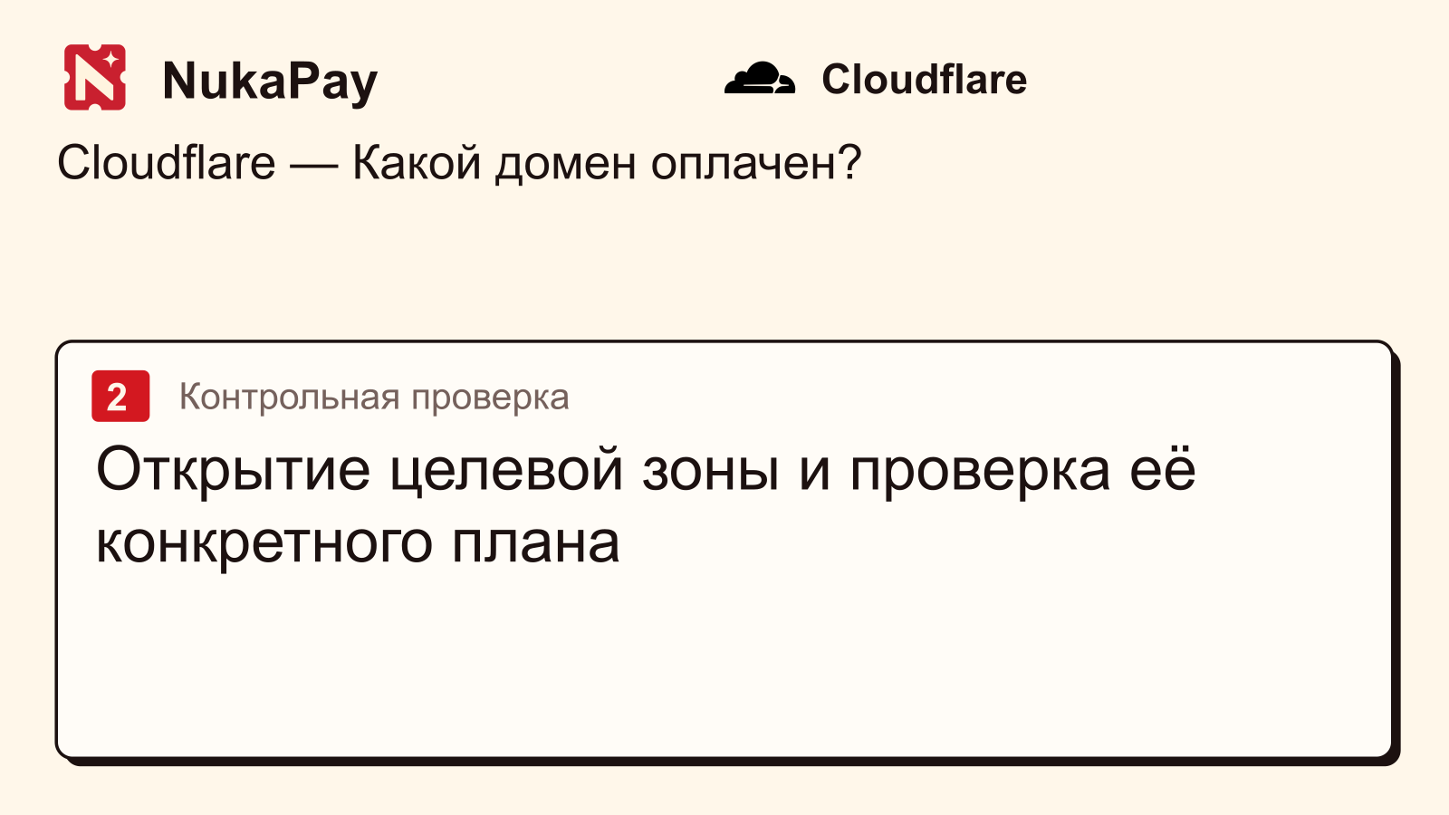 Cloudflare: Открытие целевой зоны и проверка её конкретного плана