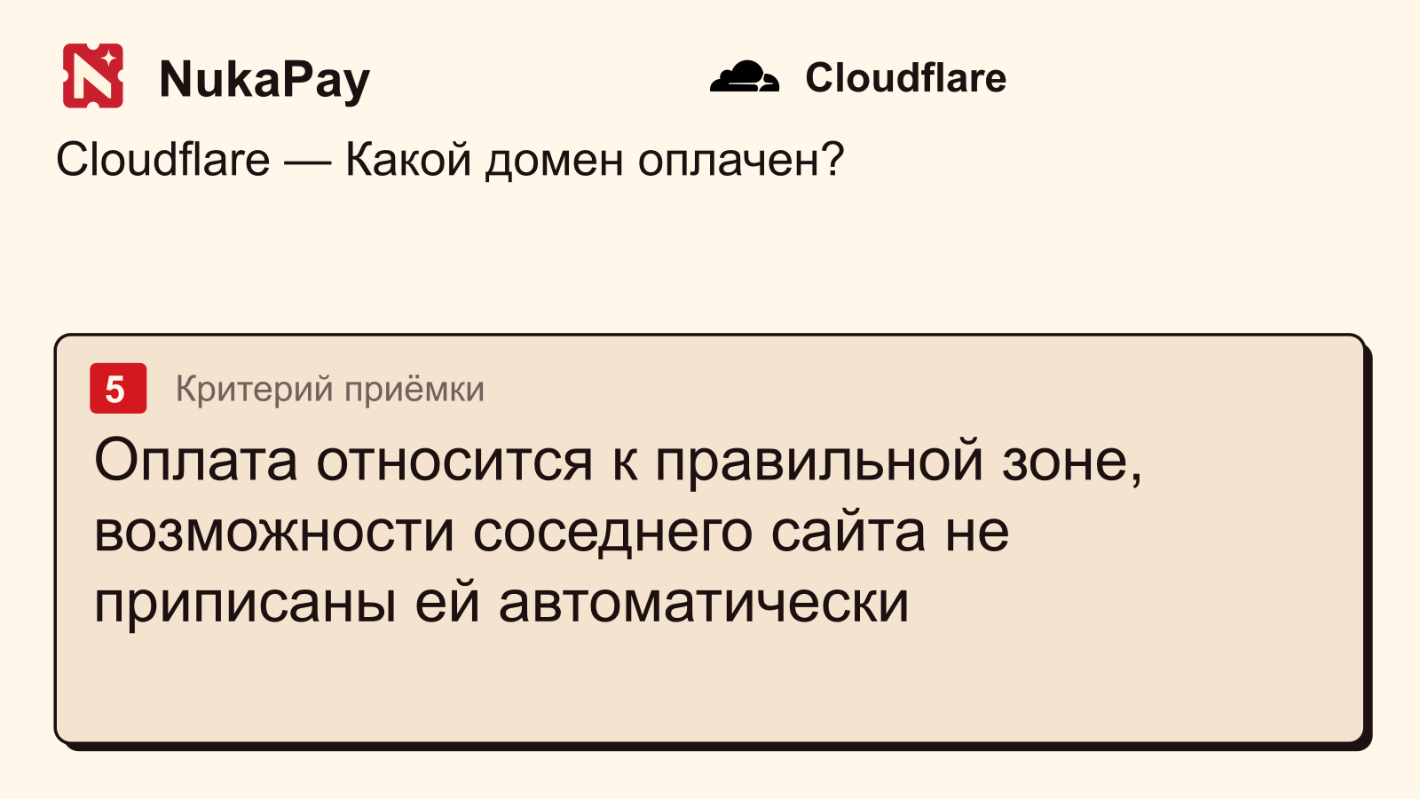 Cloudflare: Оплата относится к правильной зоне, возможности соседнего сайта не приписаны ей автоматически